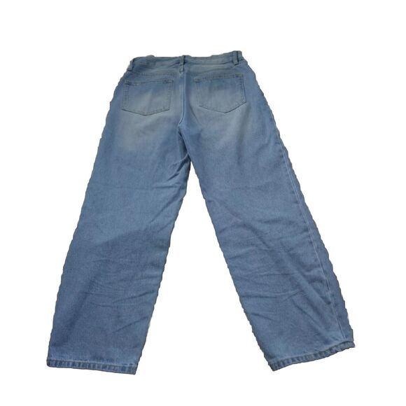 Cider Women Large Jeans Barrel High Waist Light Wash Blue - Picture 2 of 7